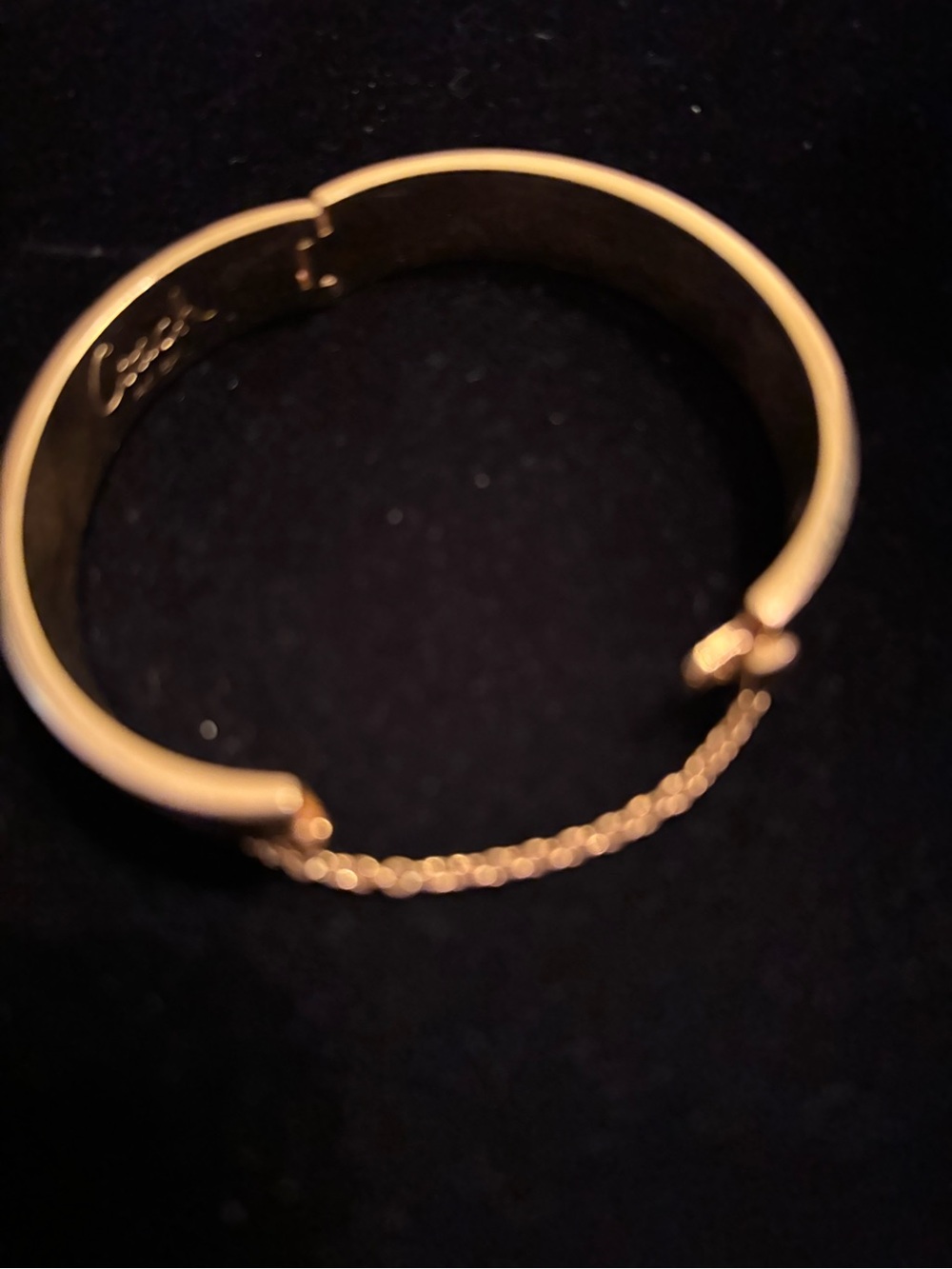 Coach Gold-Tone Bangle with Black Enamel Accent - Picture 4 of 5